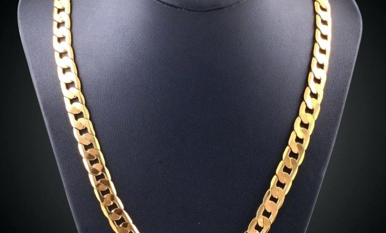 men gold chain 9 carat