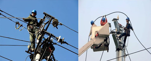 Aerial fiber optic cable installation