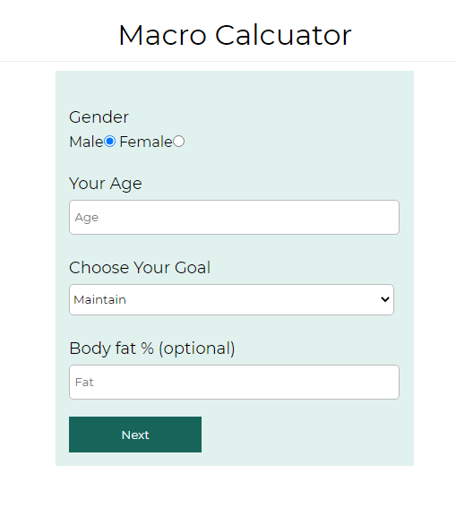 Macro Calculator