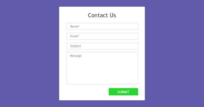 contact form