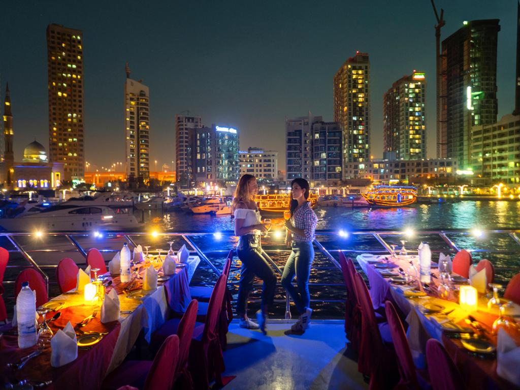 Dubai Arrival and Dhow Cruise Ride with Dinner & Tanura show `