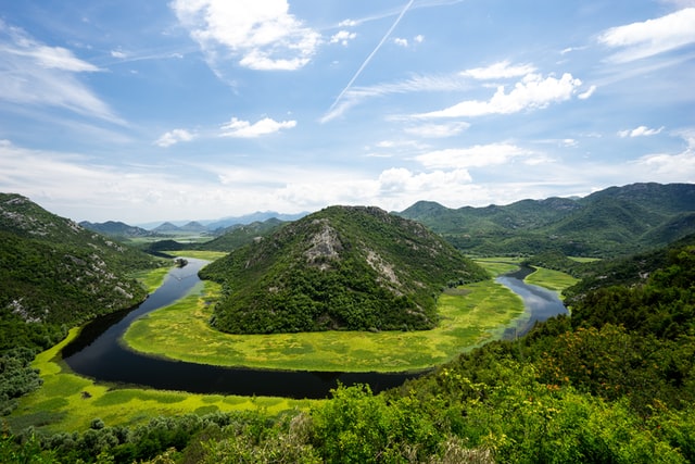 Skadar lake in Podgorica Montenegro