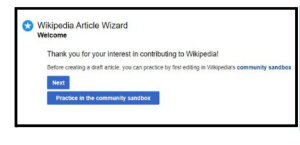 Wikipedia article wizard