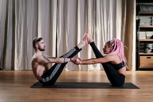 couple doing yoga